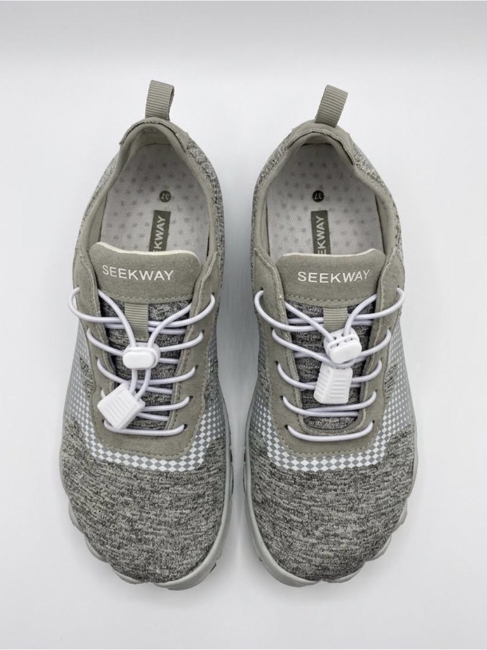 Seekway Gray Slip-On Athletic Sneakers